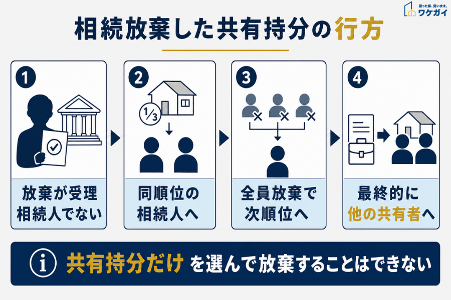 相続放棄した共有持分の行方