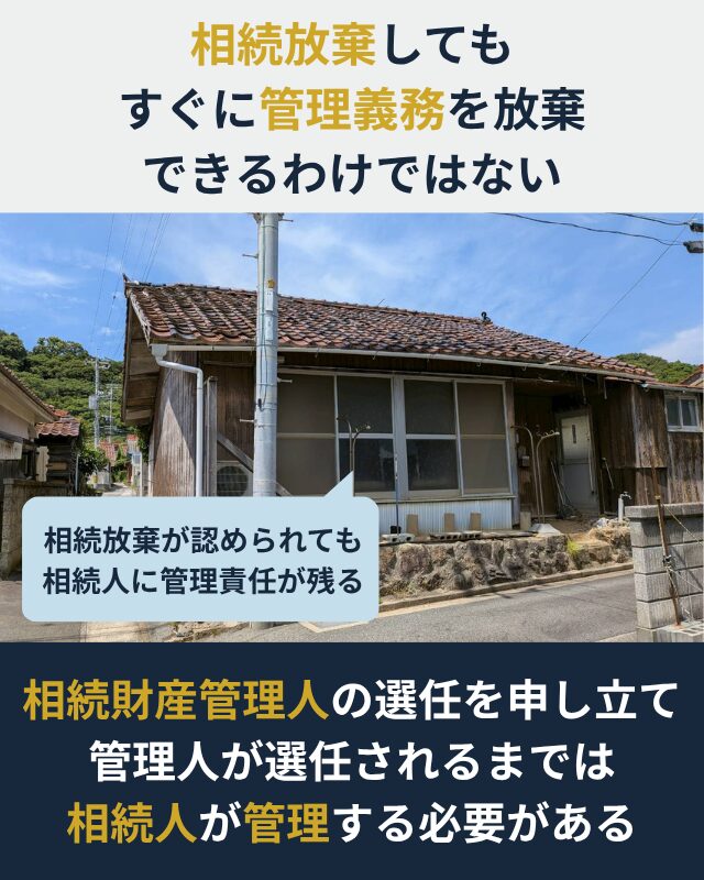 相続放棄と管理責任の関係を示した図解