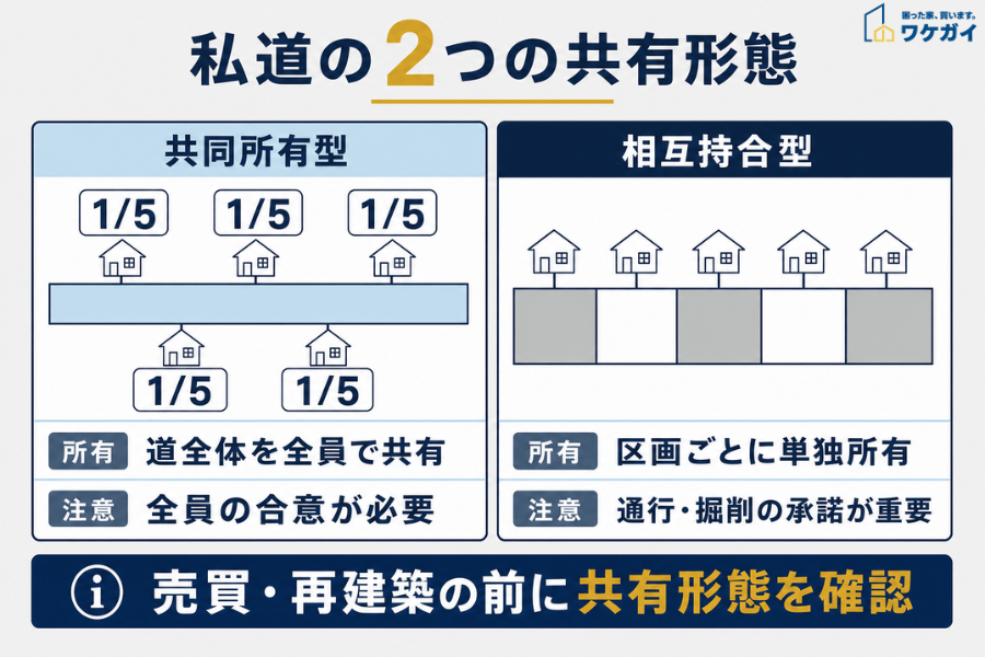 私道の2つの共有形態