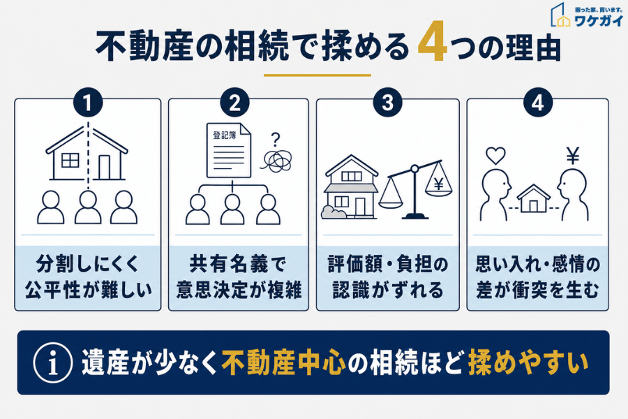 不動産の相続で揉める4つの理由