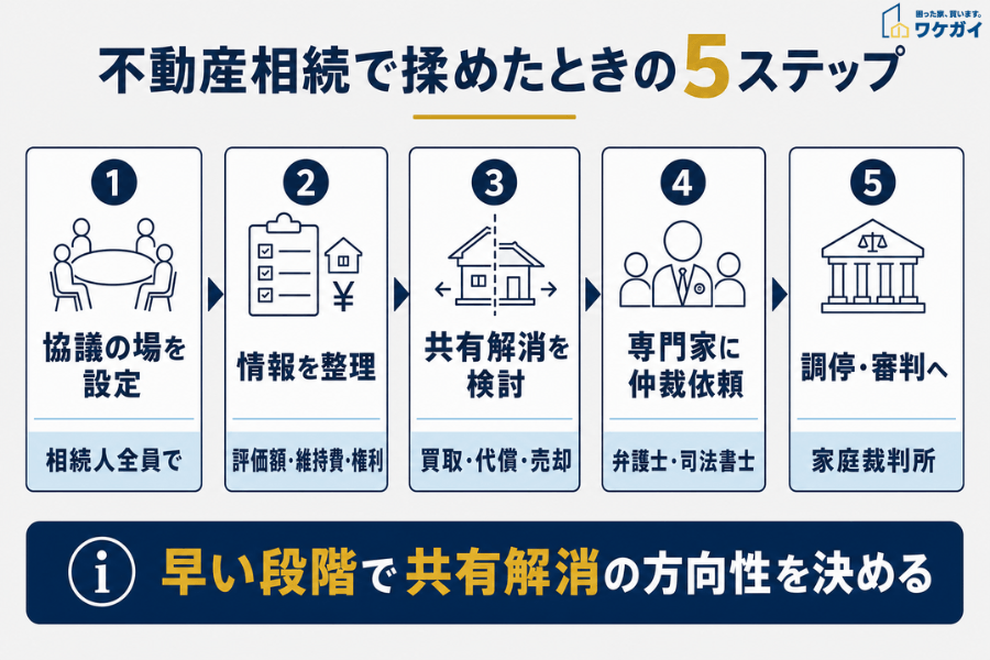 不動産相続で揉めたときの対応5ステップ