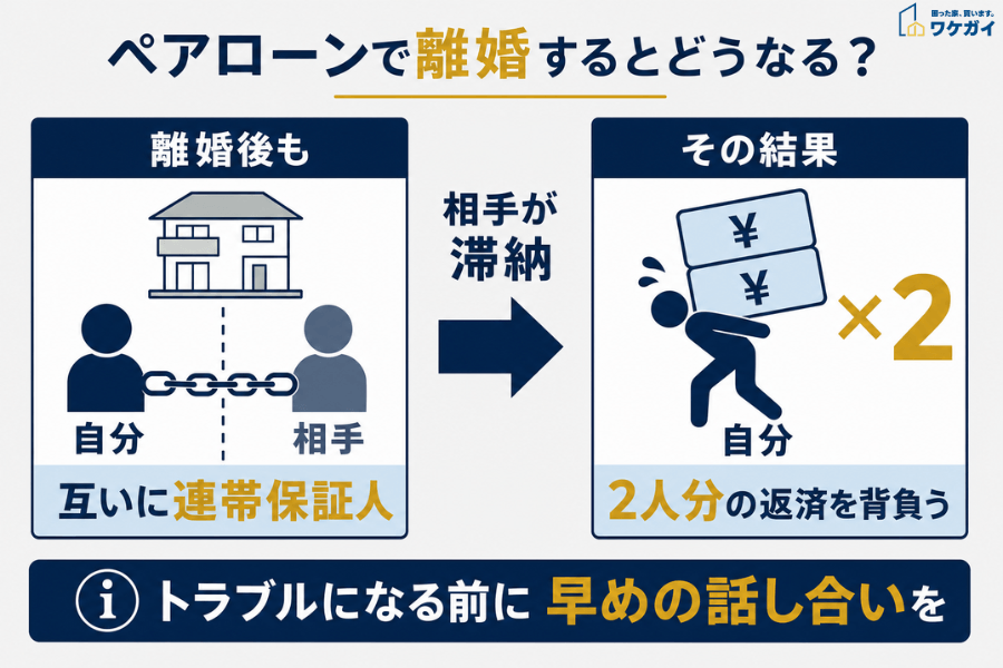 ペアローンで離婚するとどうなる？
