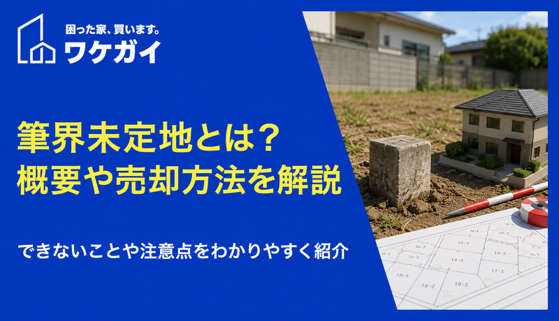 筆界未定地とは？概要や売却の方法について