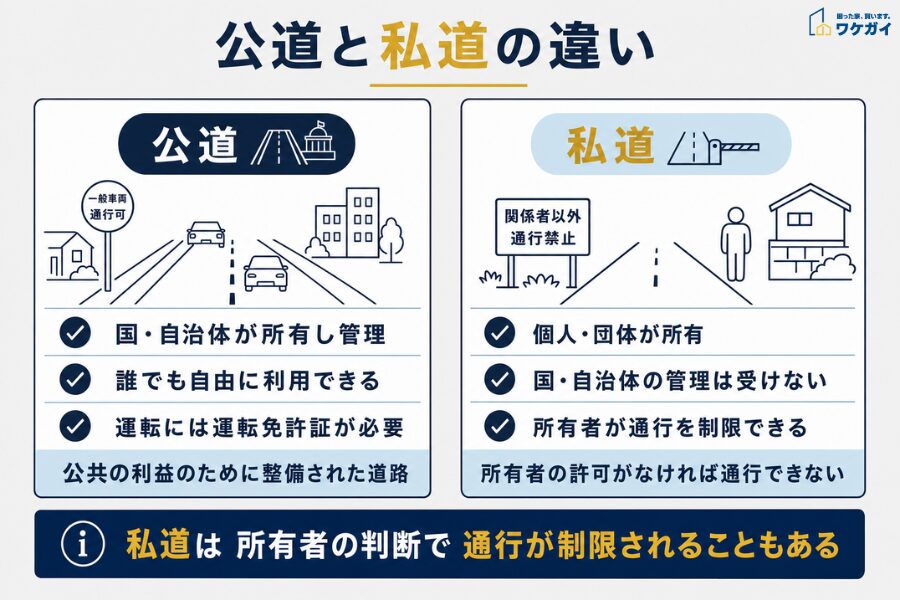 公道と私道の違い