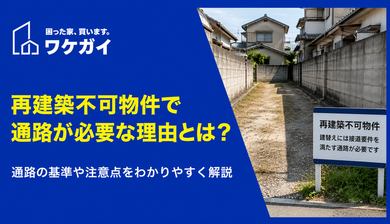 不動産の前が私道だと再建築できない?再建築不可になる可能性がある私道と、その対処法を解説のサムネイル画像