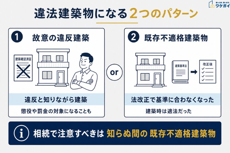 違法建築物になるパターン