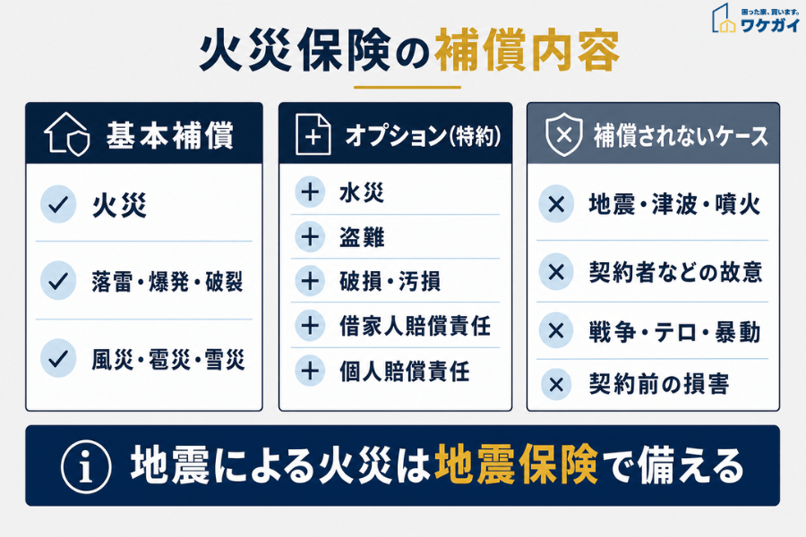火災保険の補償内容