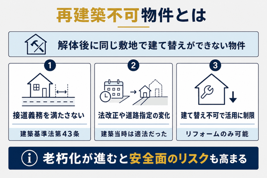 再建築不可物件とは:接道義務・法改正・活用制限の3つのポイント