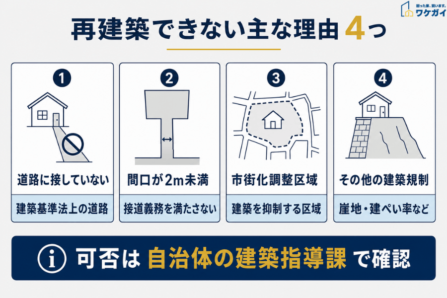 再建築できない主な理由4つ