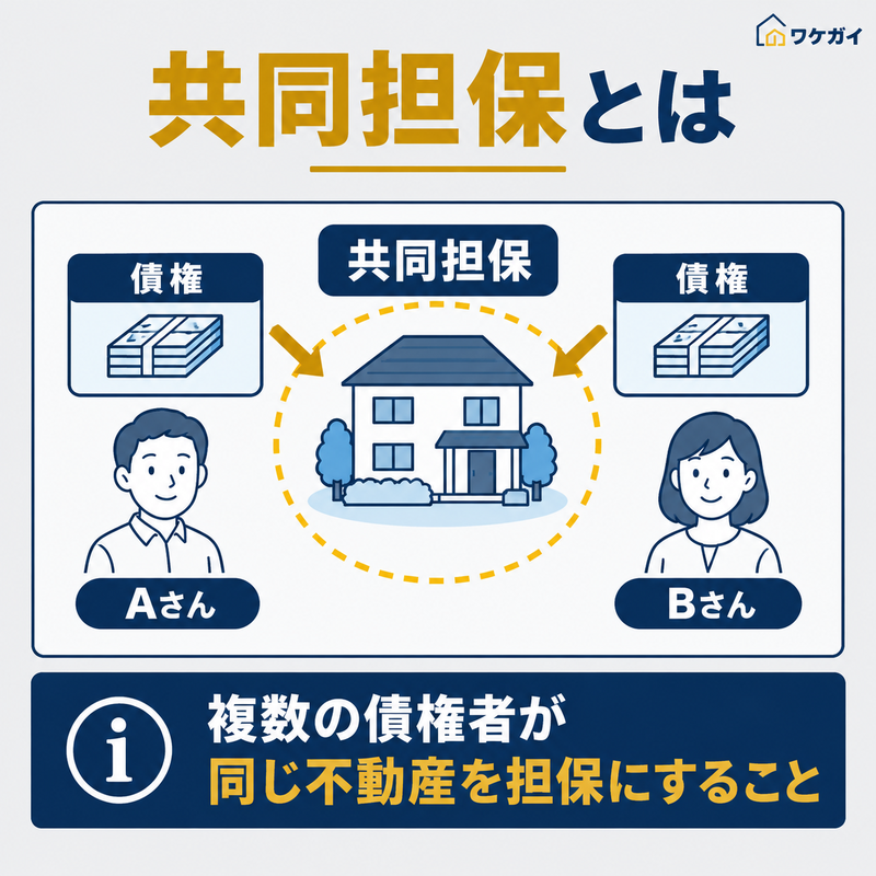 共同担保とは複数の不動産を一つの借入に対してまとめて担保にする仕組み
