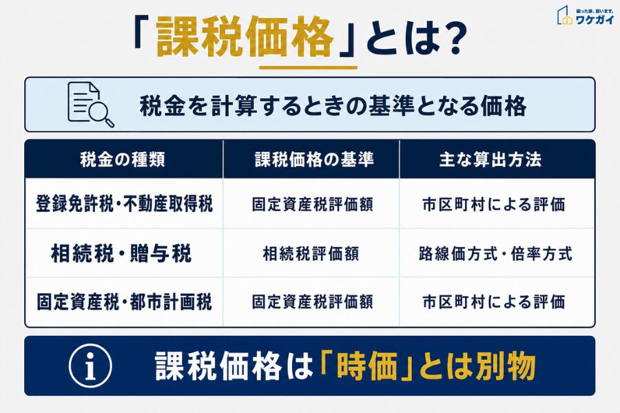 課税価格を説明した画像
