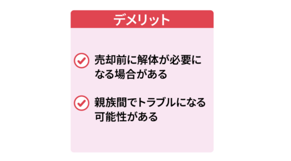 空き家売却のデメリット