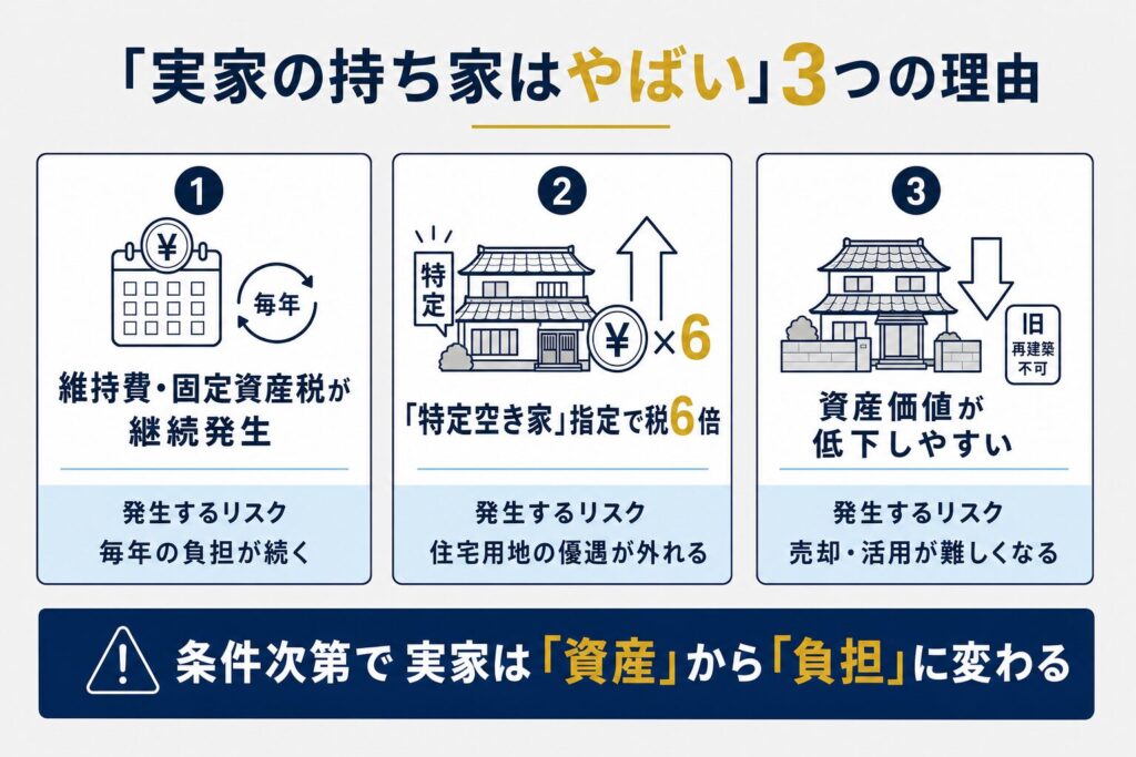 「実家の持ち家はやばい」と言われる3つの理由