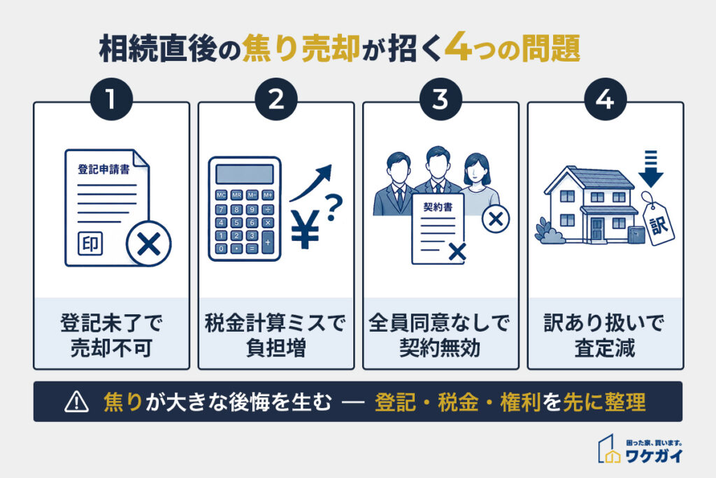 相続直後に慌てて売りに出すことの危険性
