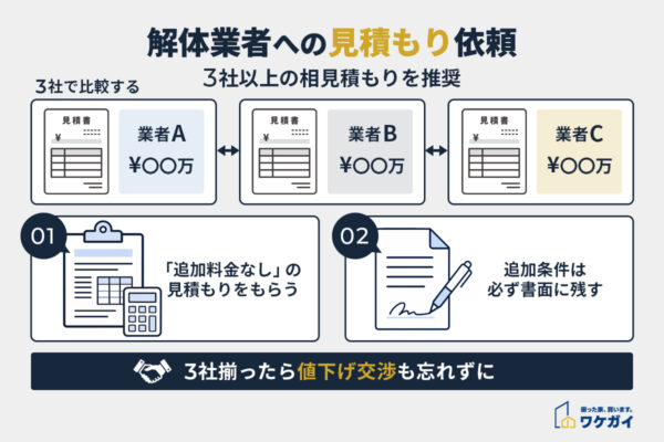 解体業者への見積もり依頼