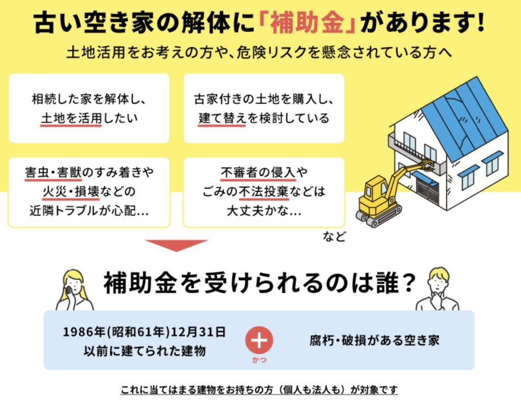 金融機関の空き家解体ローン