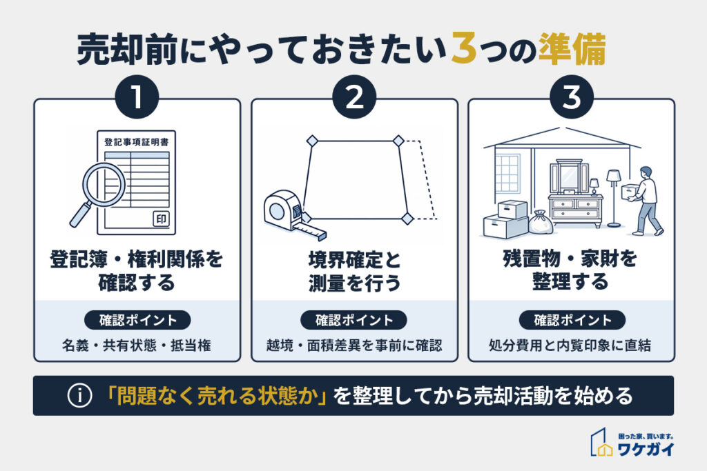 古い家を売却する前にやっておきたい3つの準備