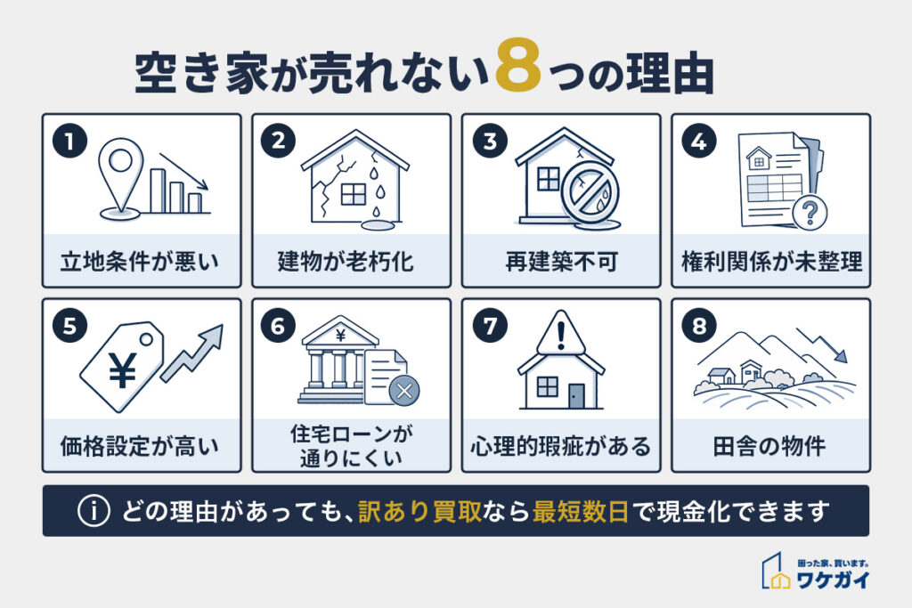 空き家が売れない8つの理由
