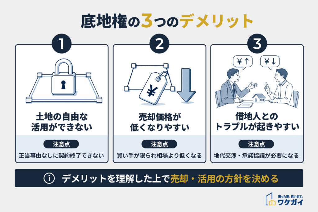 底地権の3つのデメリット