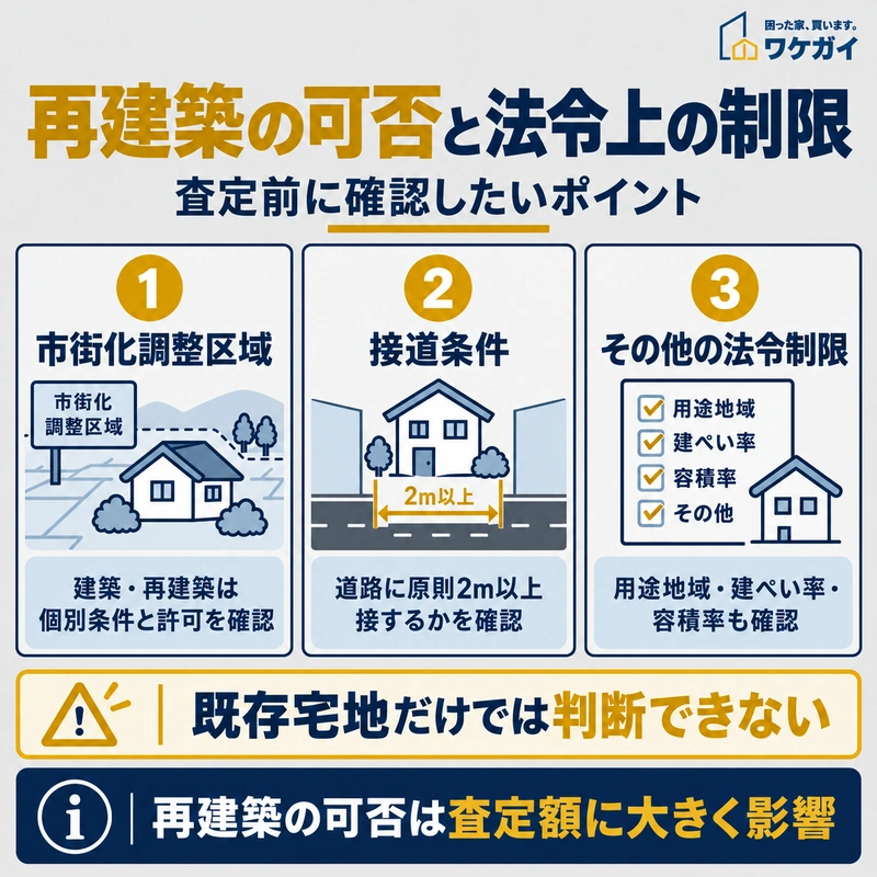空き家査定で確認する再建築の可否と法令上の制限